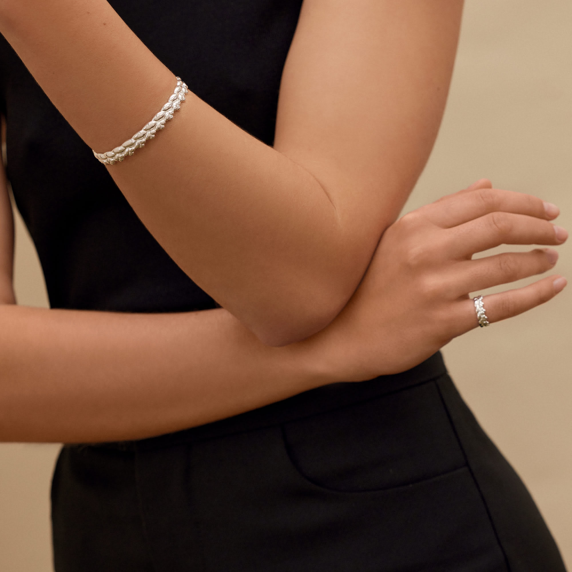 Sterling Silver Bangle Babylone